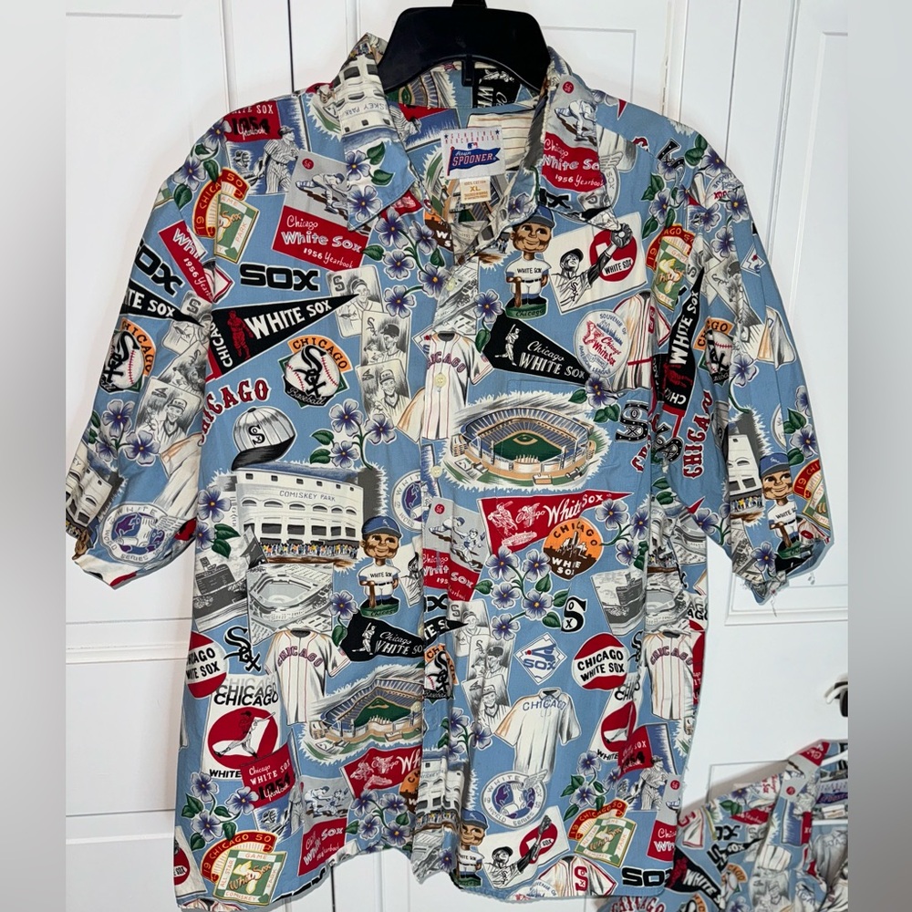 Vintage Men & Kid Reyn Spooner Chicago White Sox Matching Hawaiian shirts - Picture 2 of 5